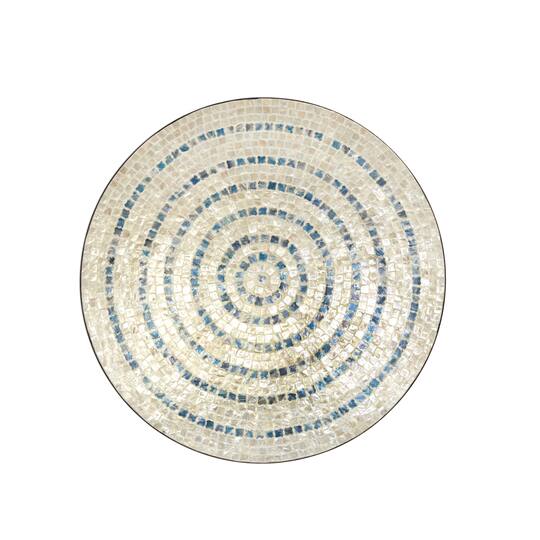 27" Beige Mother of Pearl Coastal Ornamental Wall Decor